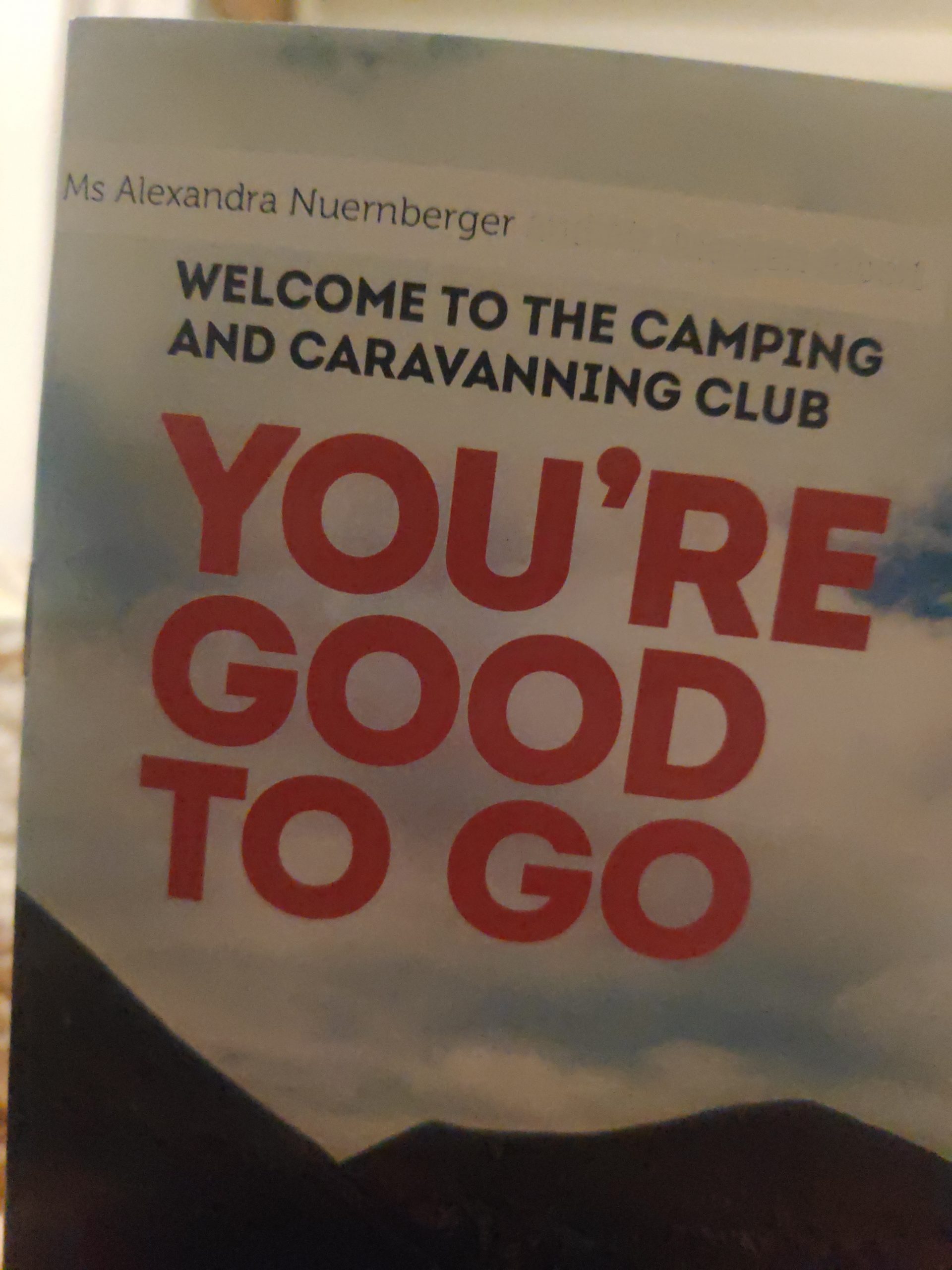 You are good to go. Broschüre des Camping and Caravaning Club